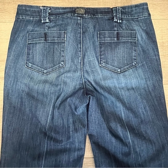 Lucky Brand Sailor Moon Wide Leg High Rise Blue Jeans‎ Flared 36x33 USA Stretch - Picture 8 of 11